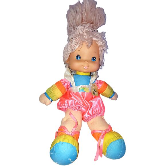 14" Vintage 1983 Rainbow Bright "Tickled Pink" Baby Doll Stuffy #2 - Picture 1 of 12